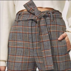 Aritzia Wilfred Tie-front plaid pants